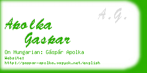apolka gaspar business card